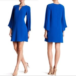 Vince Camuto Bell Sleeve Lined Tent Mini Dress